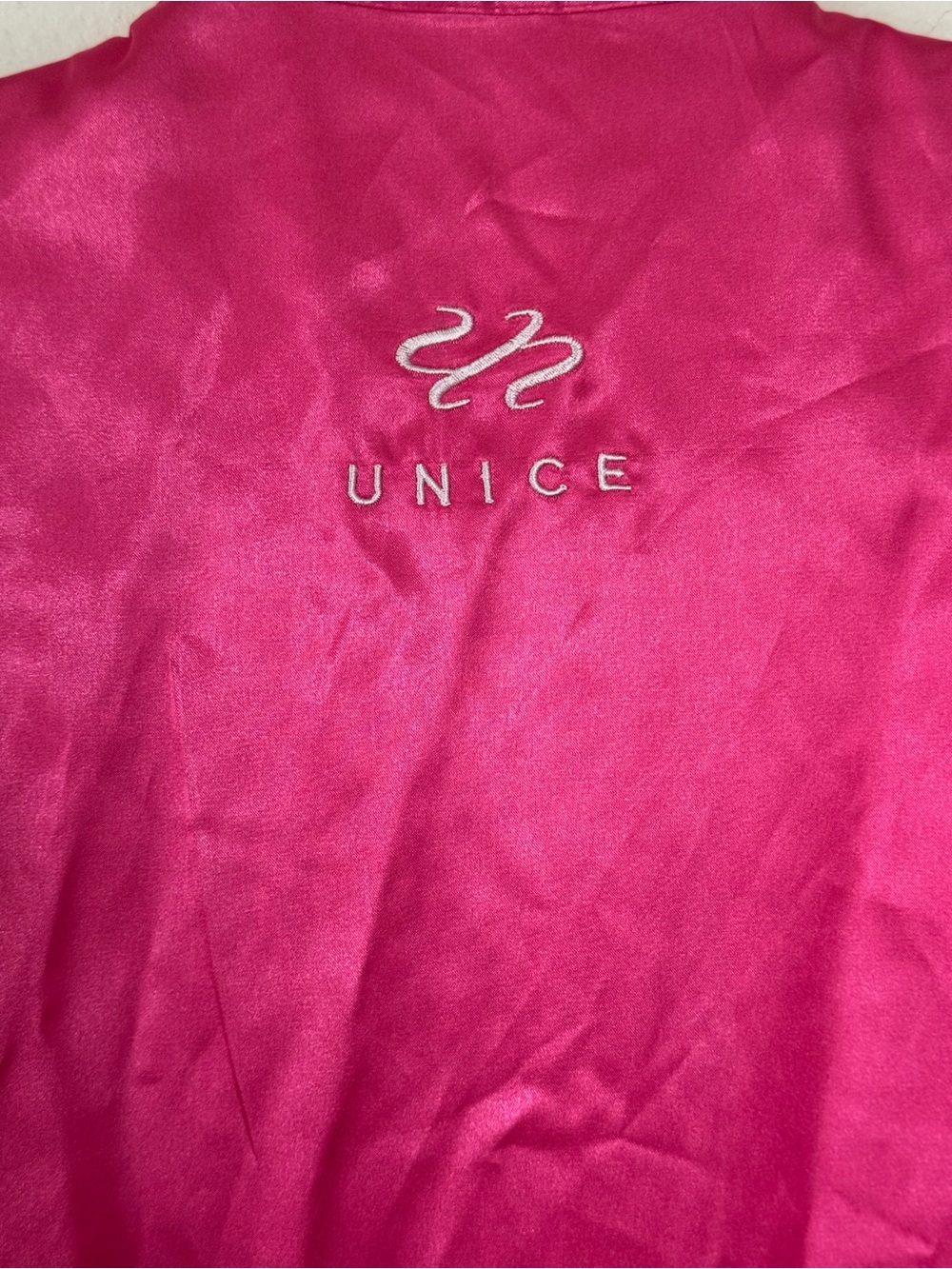 UNICE Pink Satin Kimono Robe Tie Closure 3/4 Sleeve Sleepwear S M L OS - Picture 4 of 7